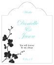 Summer Orchid Scalloped Vertical Big Rectangle Wedding Labels 